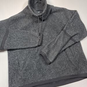 Nike Women's Size M Therma Training Fleece Gray Cowl Neck Top BV5285 364